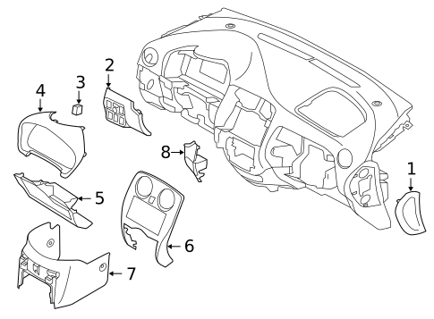 Instrument Panel Components for 2017 Nissan Versa Note #0