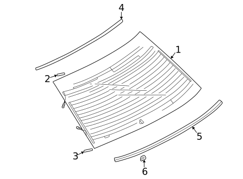 Glass & Hardware - Back for 2002 Mitsubishi Galant #0