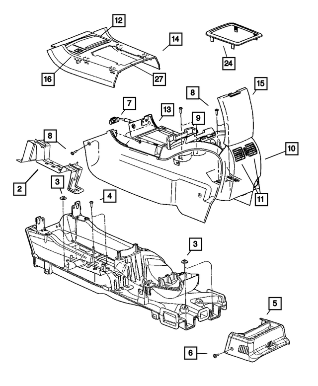 1AU911DAAA - : Console Mounted Cupholder for Mopar Image