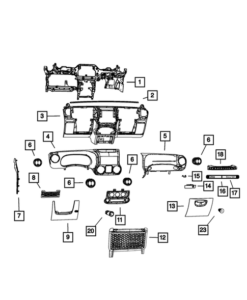 Instrument Panel for 2012 Jeep Wrangler #0