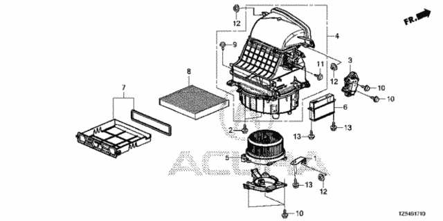 Heater Blower for 2014 Acura MDX #0
