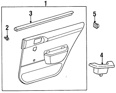 Interior Trim - Rear Door for 1997 Toyota Tercel #0