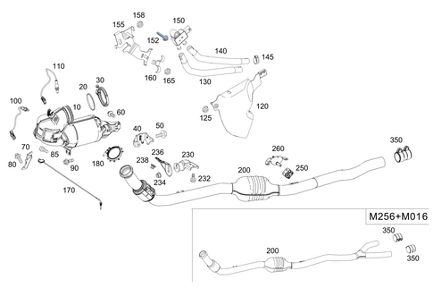 Exhaust System Used on Six-Cylinder Gasoline Vehicles for 2025 Mercedes-Benz GLE 53 AMG&reg; #0