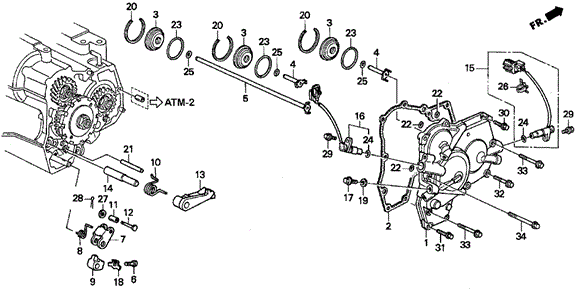 AT Right Side Cover (1) for 1997 Acura CL #0