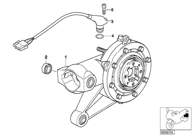33172311091 - Rear Axle, Rear-Wheel Drive, Suspension: Needle Bearing - 10X32X17 for BMW-Motorrad Image