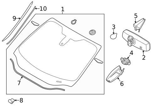 Glass - Windshield for 2012 Ford Focus #0
