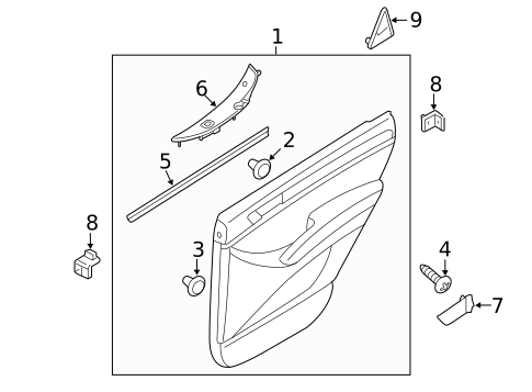 Rear Door for 2011 Hyundai Veracruz #0
