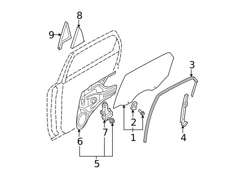 Rear Door for 2009 Kia Sportage #0