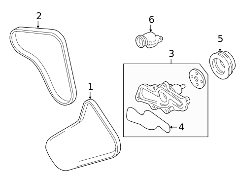 Belts for 1999 Mazda 626 #0