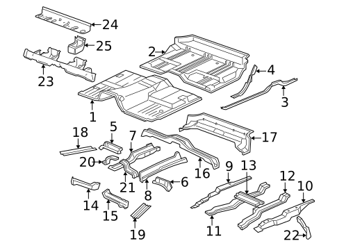 Floor & Rails for 2007 Cadillac Escalade EXT #0