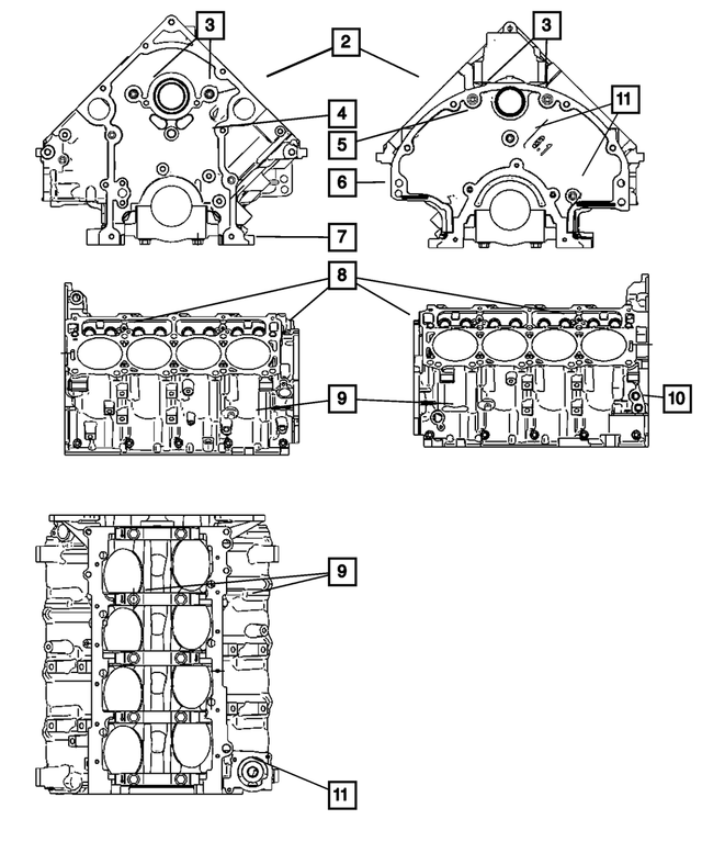 R9257057AA - Engine 5.7L Eight Cylinder [EZB]: Short Block Engine, Remanufactured for Mopar Image