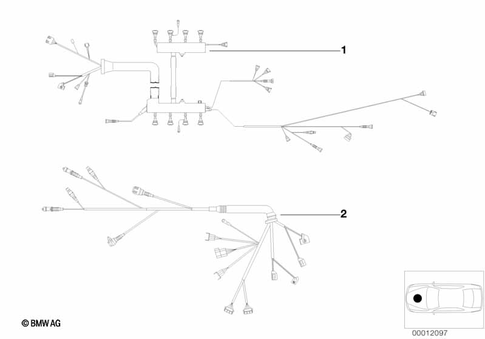 Engine Wiring Harness for 2002 BMW X5 4.6is #0