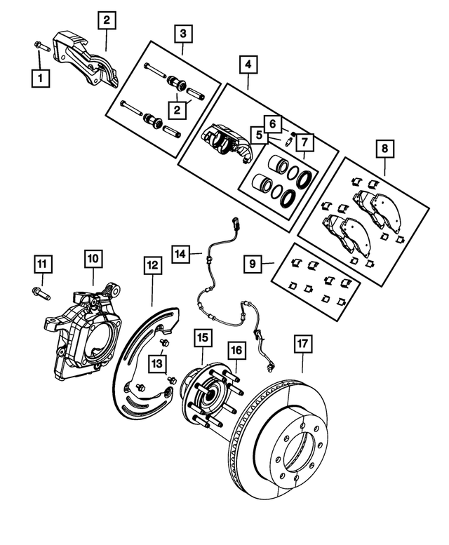 68034092AA - Brakes: Disc Brake Pad Spring Kit for Mopar Image