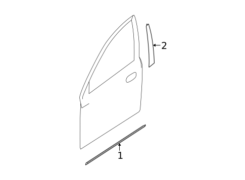 Exterior Trim - Front Door for 2004 Suzuki Forenza #0