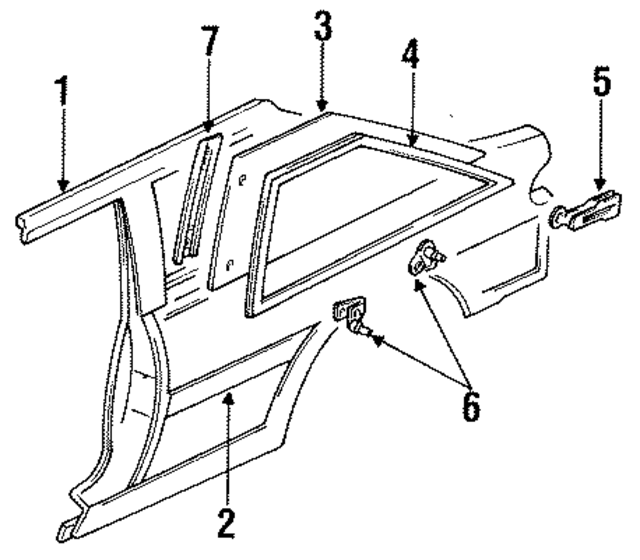 F4CZ6127840A - Body: Quarter Panel for Ford: Escort Image