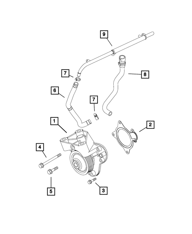 68095483AA - Cooling: Water Pump for Mopar Image