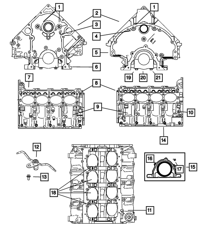 5159561AD - 6.1L Gas; Engine: Short Block Engine for Mopar Image image