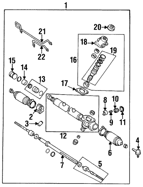Steering Gear & Linkage for 1996 Toyota Avalon #0