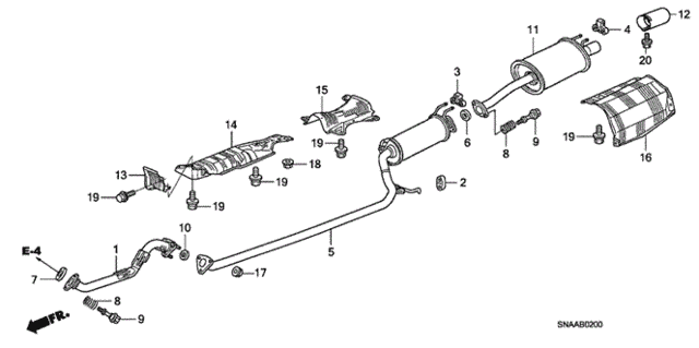 Exhaust Pipe - Muffler (1.8L) for 2009 Honda Civic #0