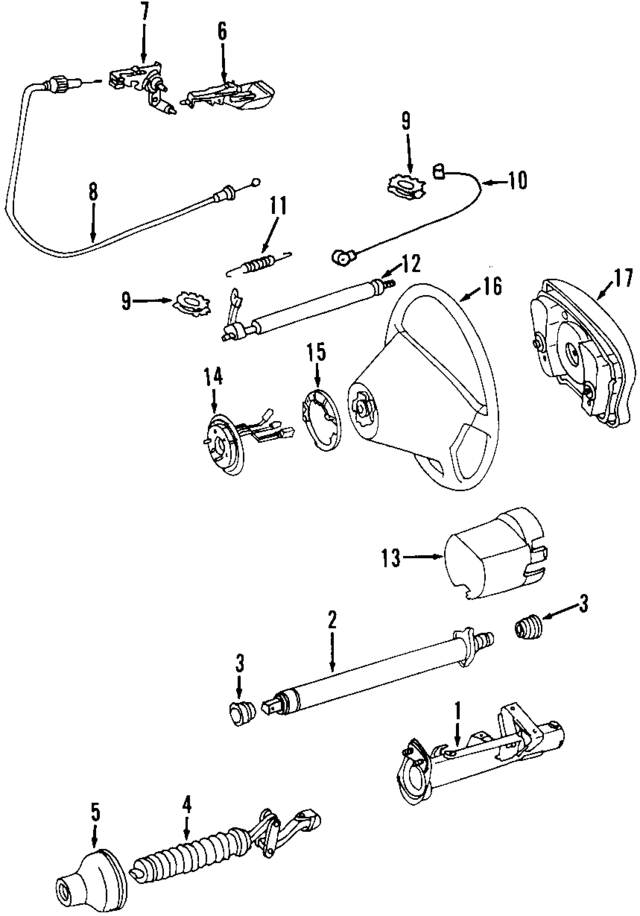 2084601216 - Steering: Upper Shaft for Mercedes-Benz Image