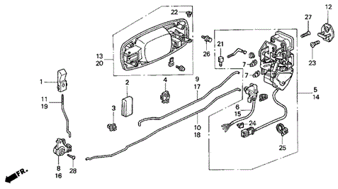 Rear Door Locks for 1994 Acura Vigor #0