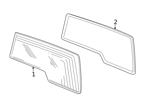 Glass & Hardware - Back for 2001 Land Rover Discovery #0