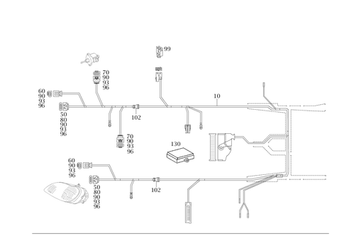 Wiring Harness Crash Sensor in Engine Compartment Front for 2005 Mercedes-Benz S430 #0