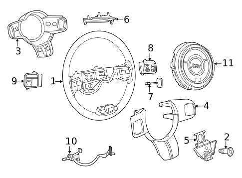 Steering Wheel & Trim for 2012 Jeep Grand Cherokee #0