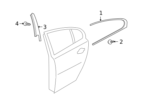 Exterior Trim - Rear Door for 2015 Jaguar XF #0
