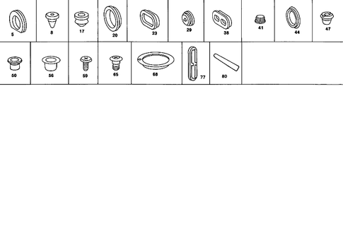 Expansion Plugs, Grommets for 1985 Mercedes-Benz 380SL #0