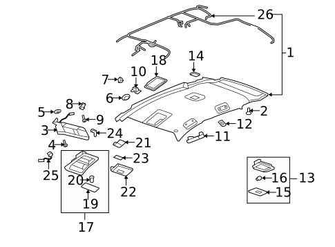 Interior Trim - Roof for 2008 Saturn Vue #1