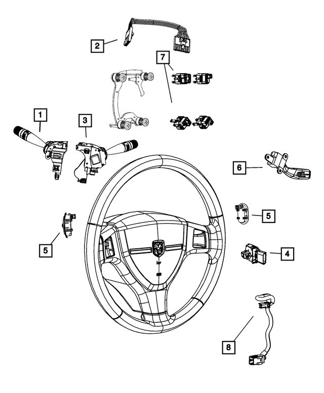 5183950AE - Electrical: Multifunction Switch for Mopar Image image