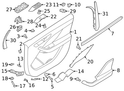 Front Door for 2020 Jaguar I-Pace #1
