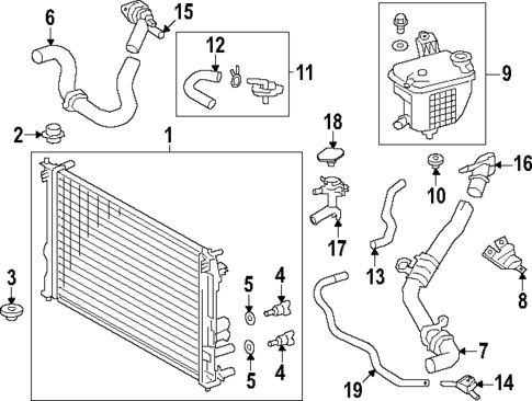 Radiator & Components for 2025 Lexus UX300h #0