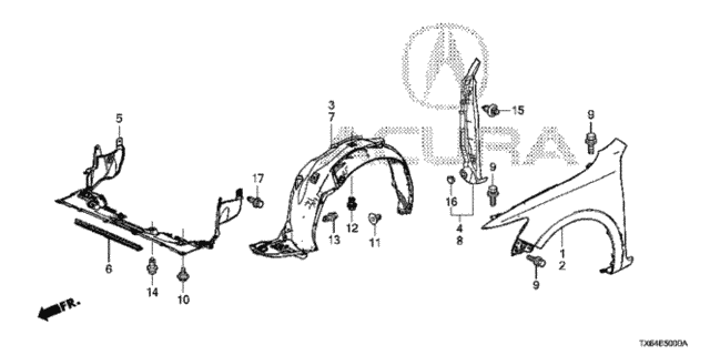 Front Fenders for 2014 Acura ILX #0