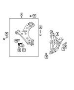 68569473AB - Front Suspension: Lower Control Arm, Left for Mopar Image