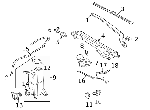 Wiper & Washer Components for 2018 Toyota Tundra #1