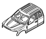 HC3Z28001B24B - Body: Cab for Ford: F-250 Super Duty, F-350 Super Duty Image