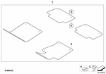 51477007313 - : Set Of Floor Mats Velours 519012 for BMW Image