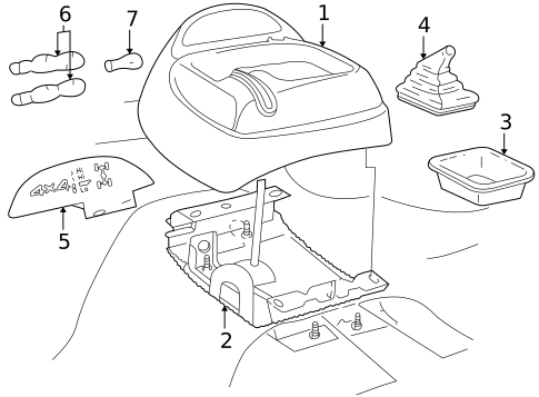 Front Console for 1995 Chevrolet S10 #0