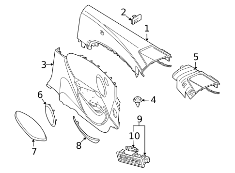 Interior Trim - Quarter Panels for 2008 BMW M6 #0