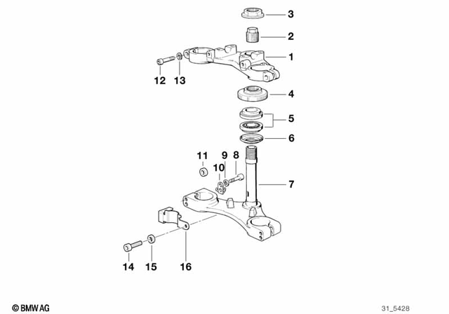 31422314034 - Front Axle, Front Suspension: Adjusting Screw - M22X0.75X32 for BMW-Motorrad Image