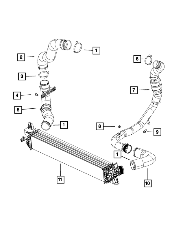 68101441AA - Cooling: Hose Clamp for Fiat: 500X | Ram: ProMaster 1500, ProMaster 2500, ProMaster 3500 Image