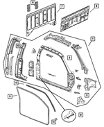 5142312AB - Body Sheet Metal Except Doors: Body Side Aperture Panel, Right for Mopar Image