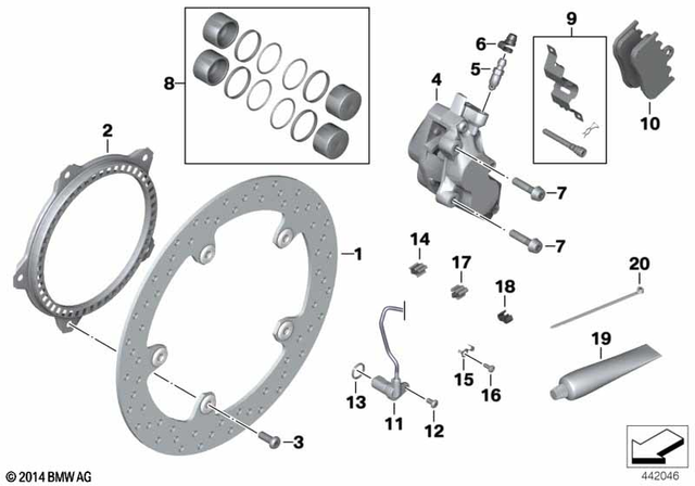 34117713158 - Brakes: Brake Rotor, Offset, Front - D=305-4.5mm for BMW-Motorrad Image