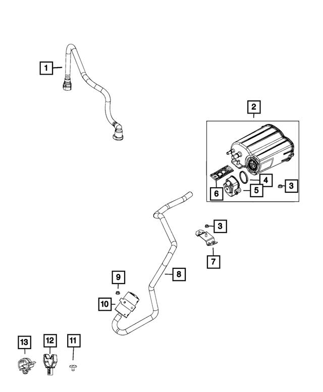 68080299AC - Emission Controls: Fuel Filler Vent Hose for Mopar Image