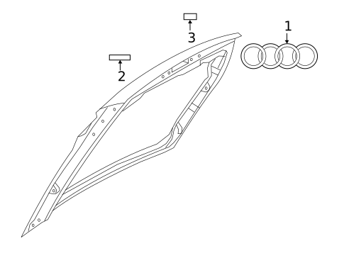 Exterior Trim - Lift Gate for 2019 Audi TT RS Quattro #0