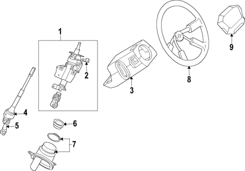 Steering Column for 2007 Nissan Quest #0