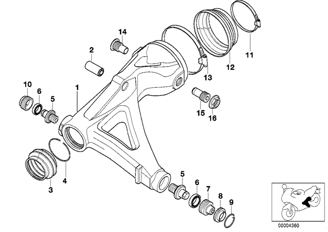 33172332150 - : Threaded Ring, Right for BMW-Motorrad Image