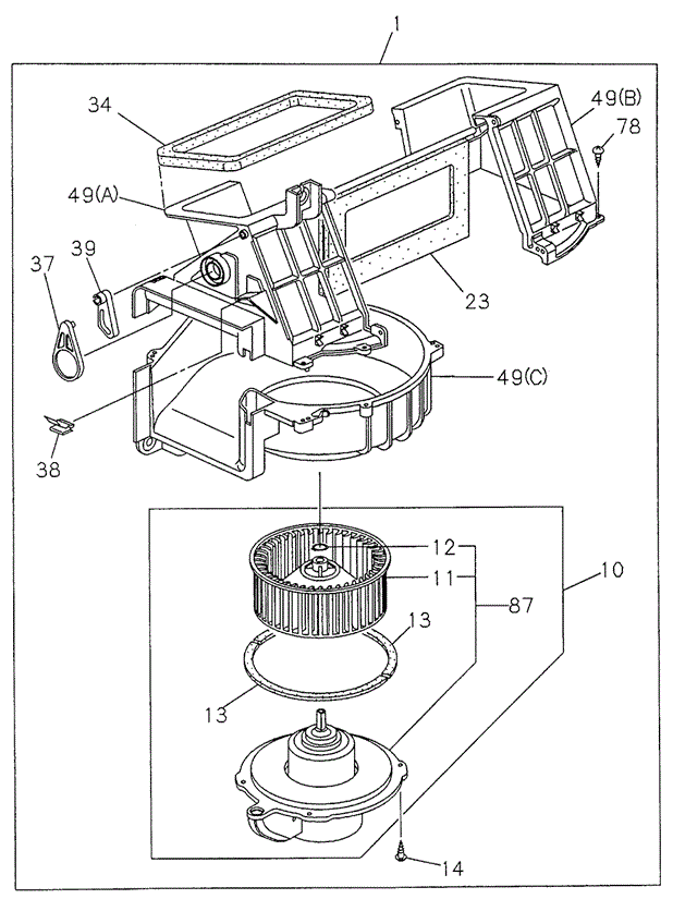 Heater Blower for 1998 Acura SLX #0